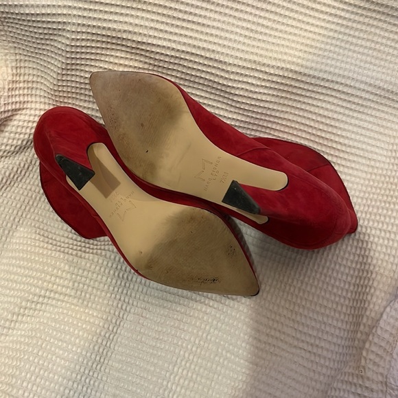 Marc Fisher ML Miggi red suede bootie - Picture 2 of 7